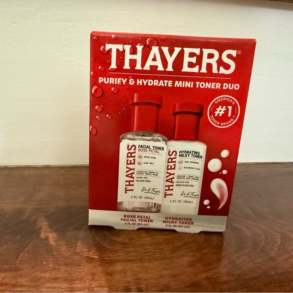 NWT Thayers Mini Toner Duo - Rose Petal and Hydrating Milk Toner